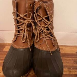 Khombu Brown and Black Winter Boots- women’s size 6